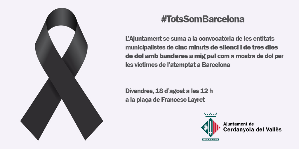 Imatge convocant a la concentració avui a les 12h davant l'Ajuntament