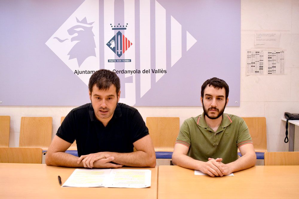 Carles Escolà i Ivan González durant la roda de premsa