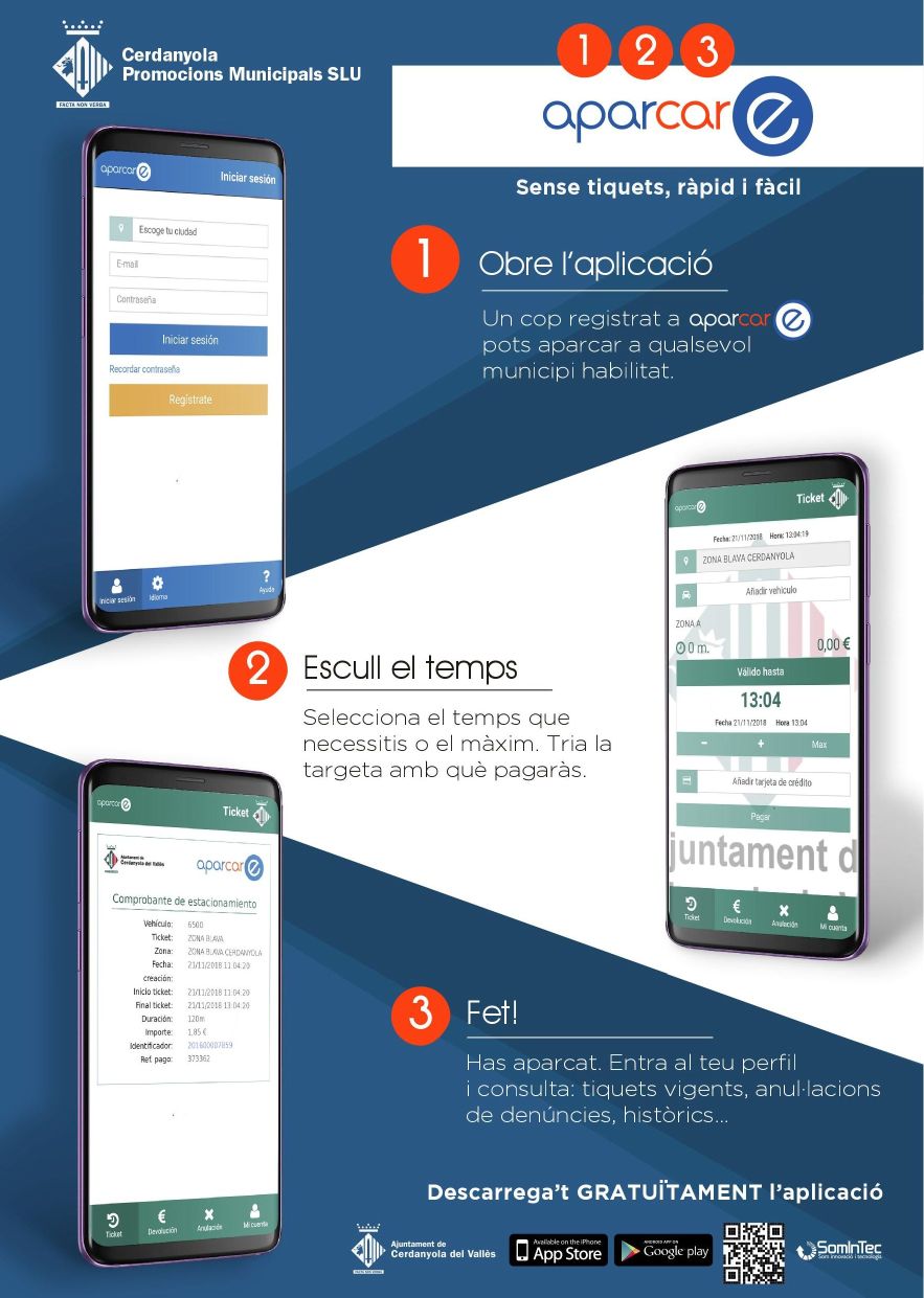 Imatge informativa del procediment per pagar amb l'app