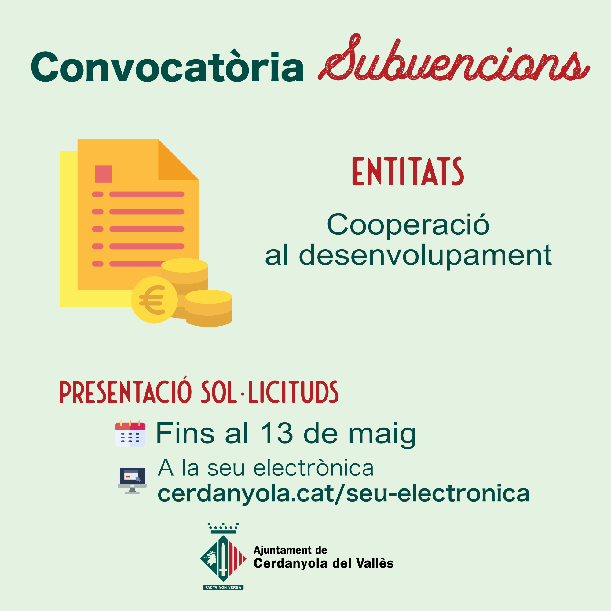 convocatòria subvencions cooperació al desenvolupament
