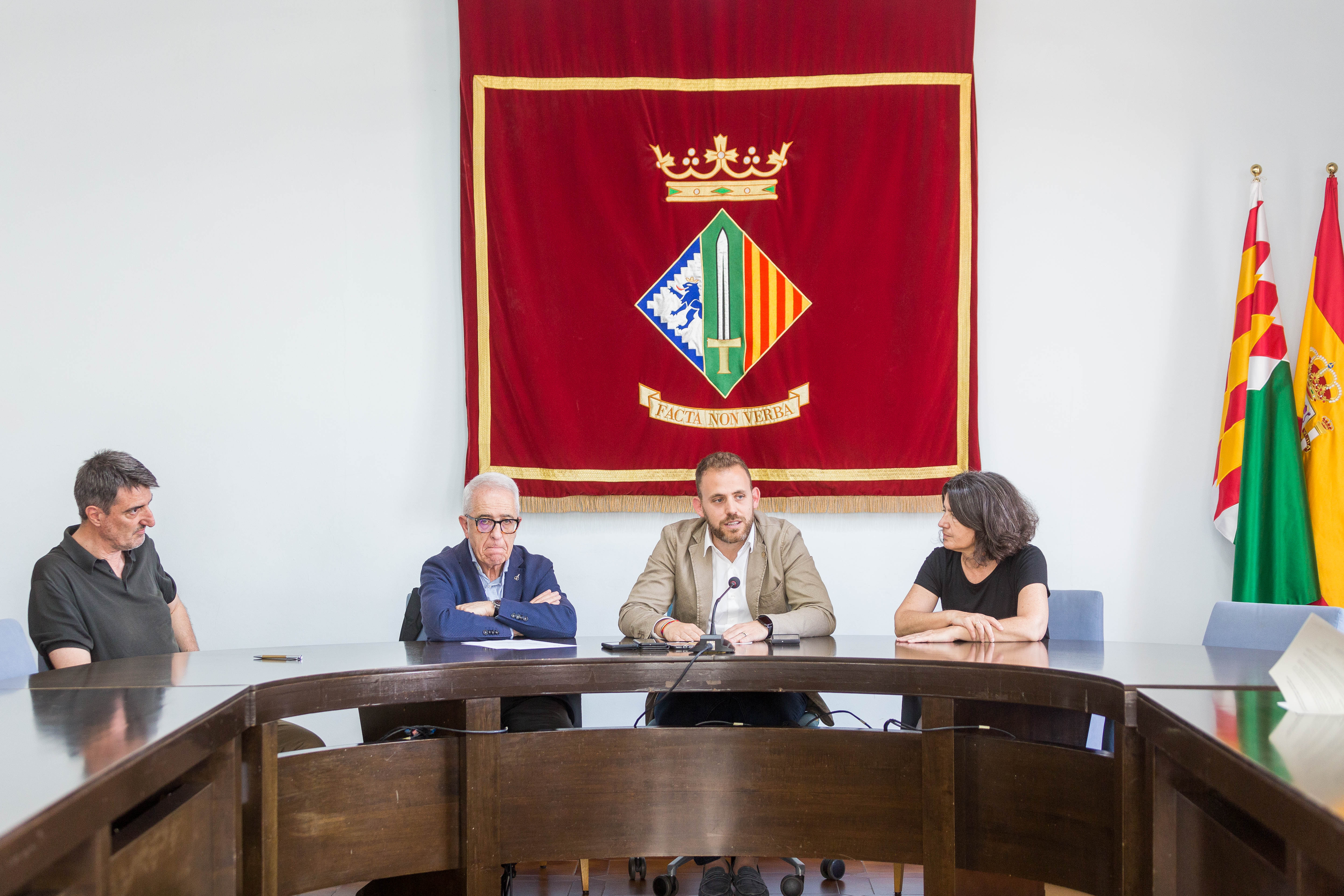 D'esquerra a dreta: Joan Miquel Trullols, Pere Solà, Carlos Cordón i Eulàlia Mimó