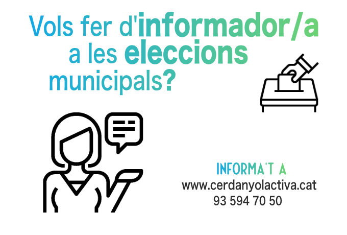Imatge oferta feina informadors/es eleccions 28M