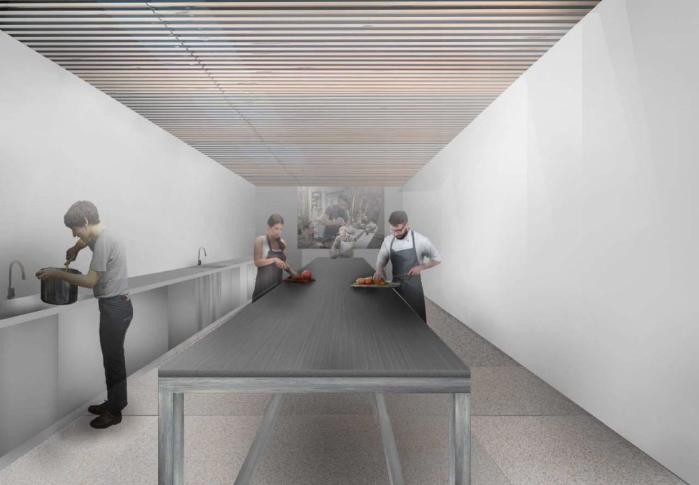 Render de l'Aula Culinària del Mercat Municipal de Les Fontetes