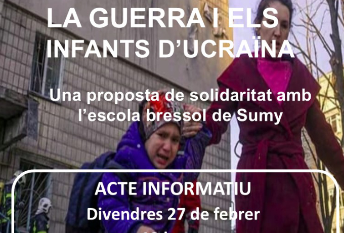 Part cartell xerrada 'La guerra i els infants d'Ucraïna'