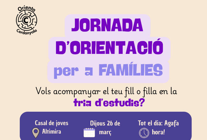 Imatge Jornada Orientació per a Famílies