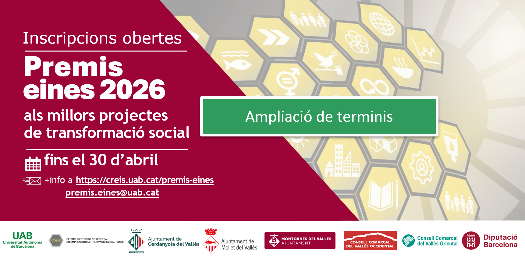 Ampliat el termini per presentar projectes als Premis Eines 2026