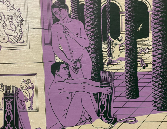 Part d'una de les obres que es pot veure a l'exposició 'Nazario. Art i dissidència en temps de repressió i alliberament'