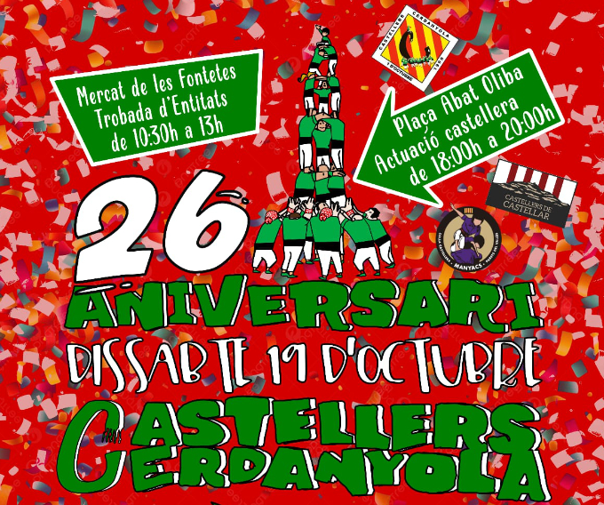 imatge Diada 26è aniversari Castellers de Cerdanyola