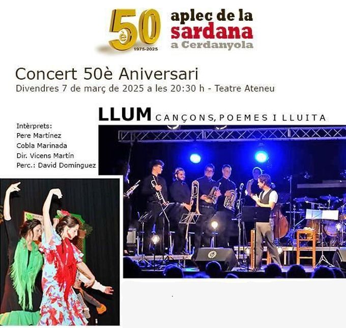 Cartell espectacle 'Llum, cançons, poemes i lluita'