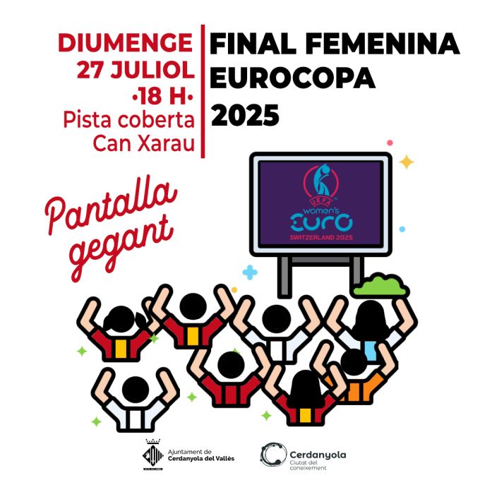 cartell Pantalla gegant final femenina EuroCopa 2025