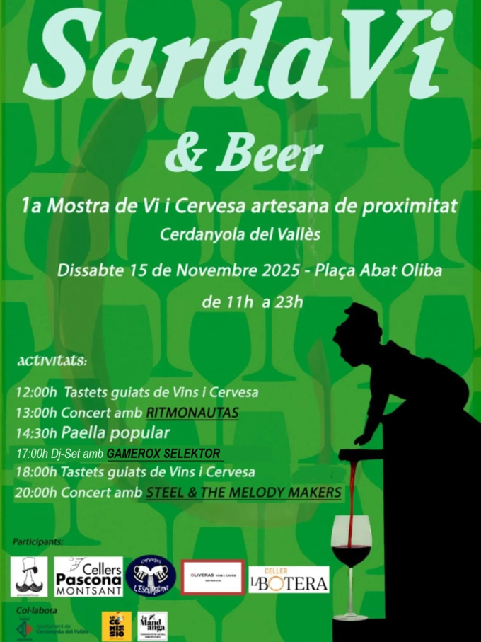 Cartell 1a Mostra de Vi i Cervesa Artesana de proximitat de Cerdanyola del Vallès