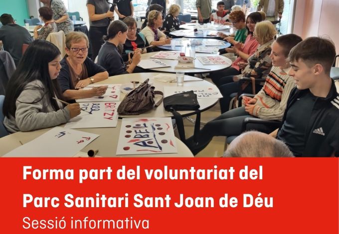 imatge Sessió informativa 'Forma part del voluntariat del Parc Sanitari Sant Joan de Déu'