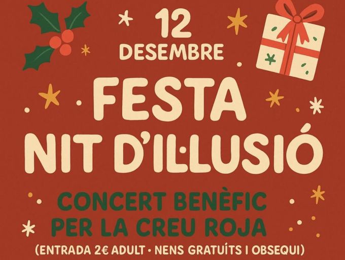 imatge cartell Festa 'Una Nit d'Il·lusió per a Tothom' a l'Escola Collserola