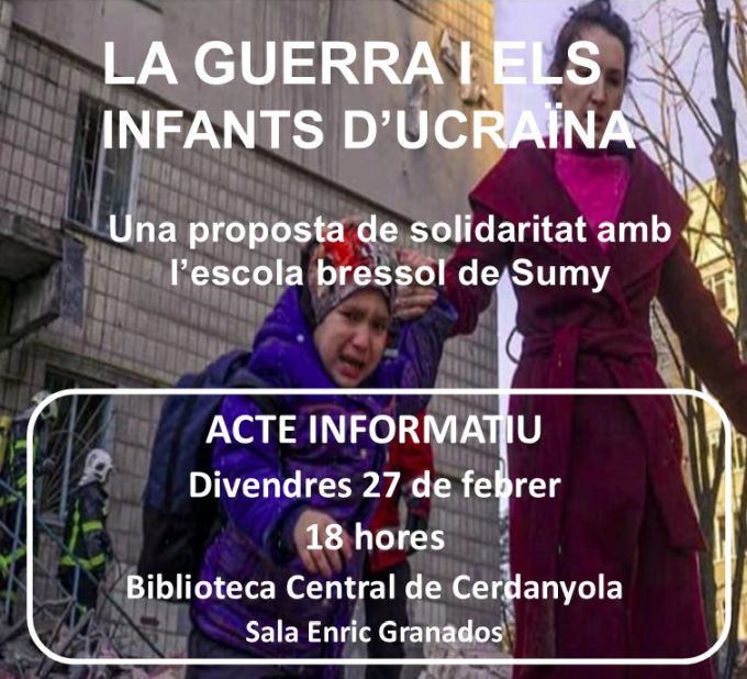 imatge cartell Acte presentació del Projecte XESU - Protegir els infants d'Ucraïna