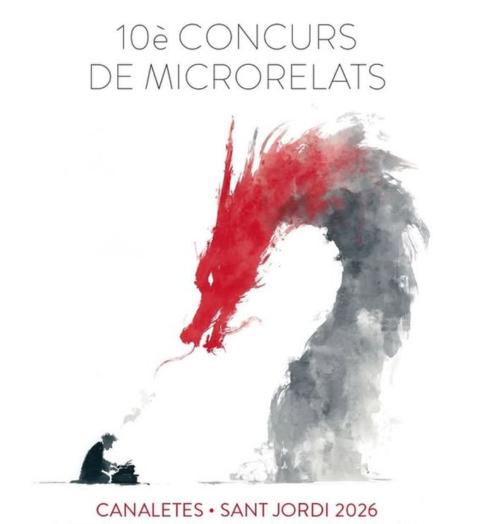 cartell del 10è concurs de Microrelats Canaletes-Sant Jordi 2026