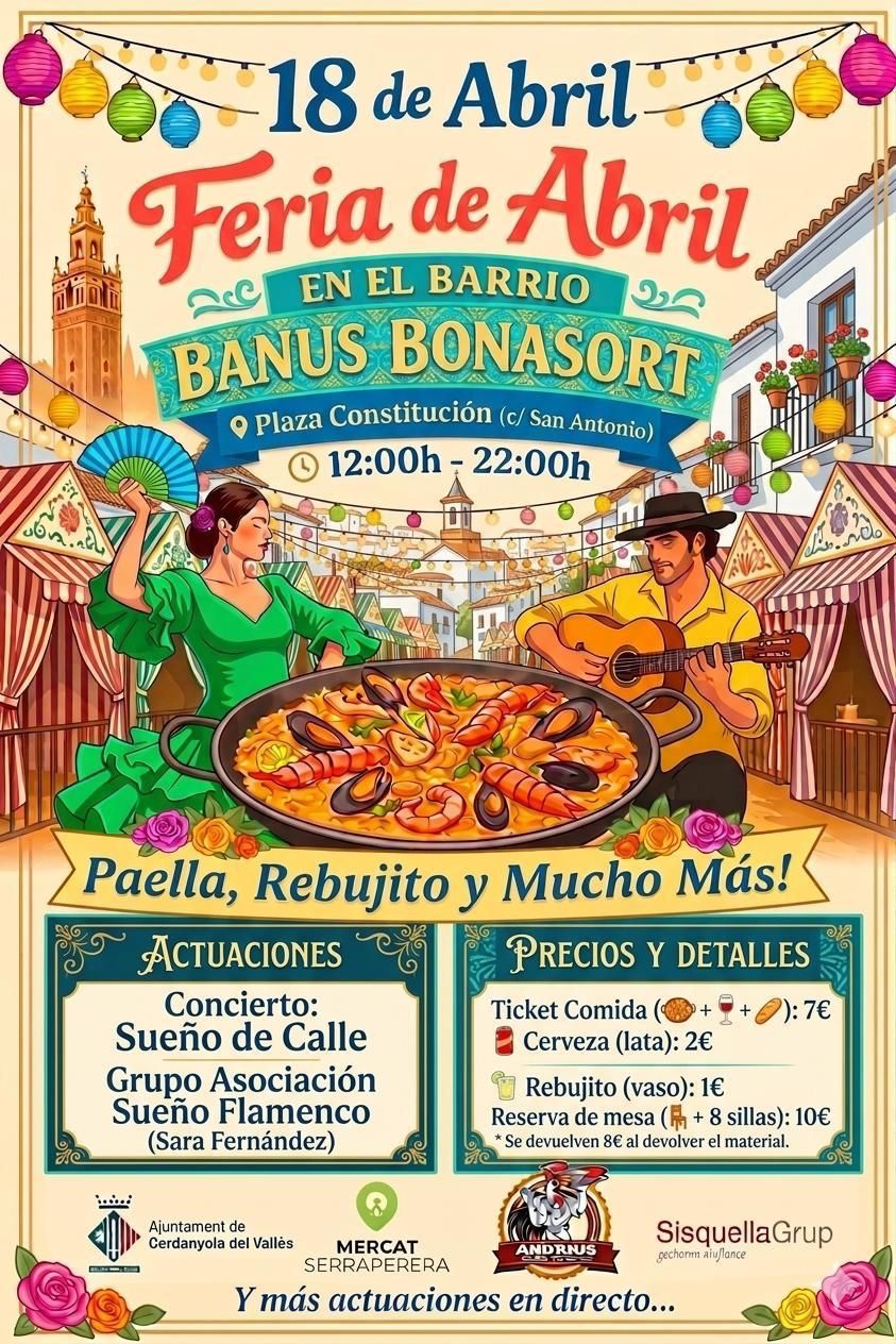 Cartell Fira d'Abril al barri Banús-Bonasort