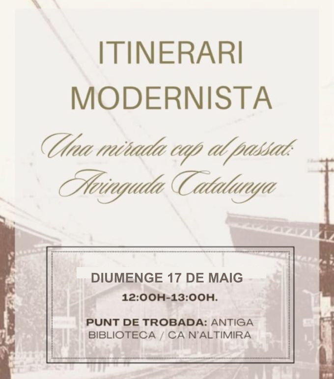 cartell Itinerari modernista per l'avinguda Catalunya
