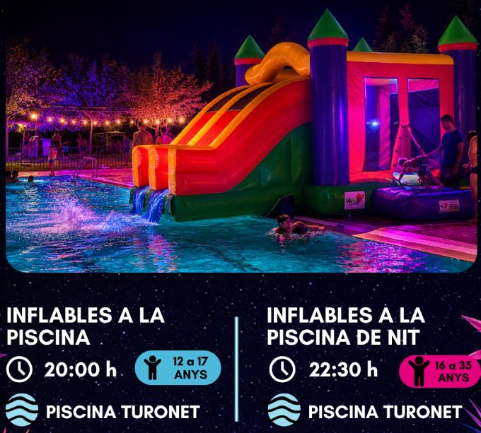 imatge Nits d'Estiu Jove. Inflables a la piscina Turonet