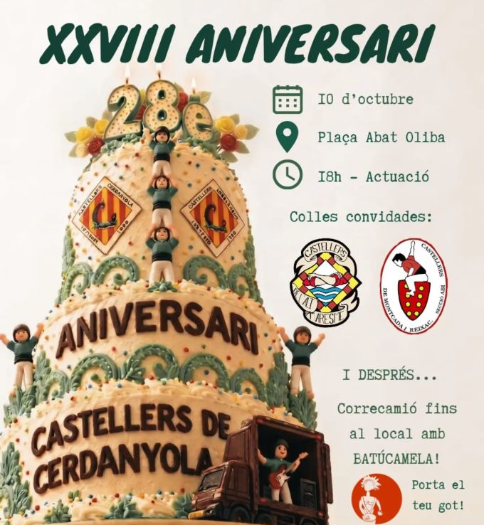 imatge Diada 28è aniversari Castellers de Cerdanyola