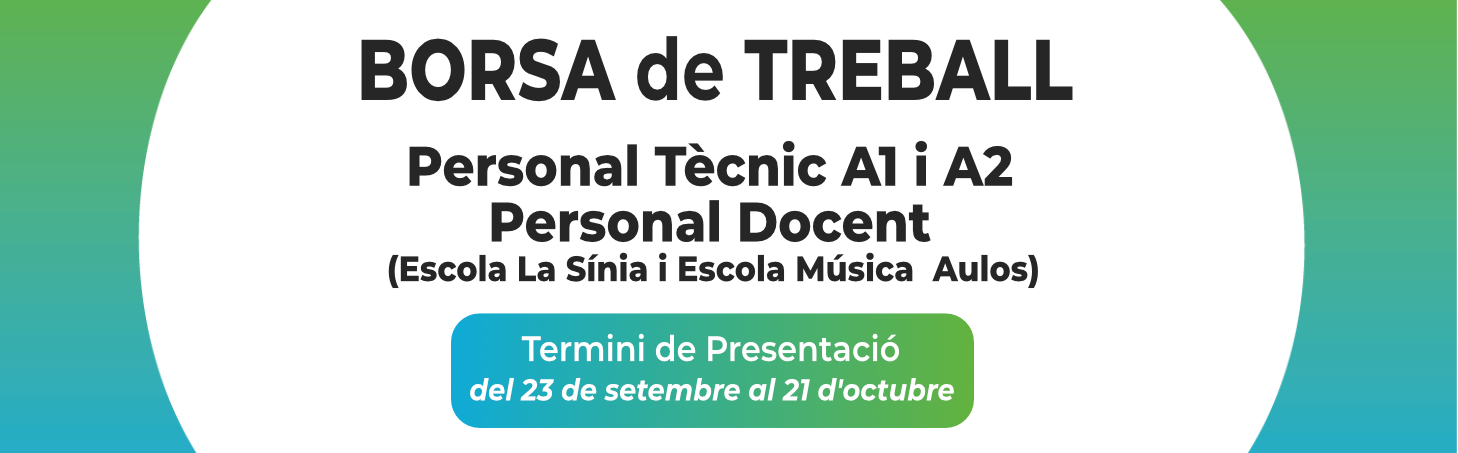 Banner Convocatòria Borses Treball