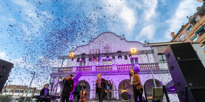 Fotografia d'arxiu de l'acte central del 8M 2024
