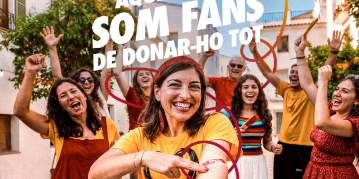 imatge de la campanya ‘Aquest estiu, som fans de donar-ho tot’ del Banc de Sang 