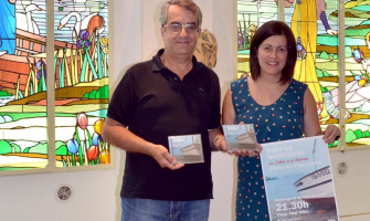Martí Camós i Elvi Vila durant la presentació de La Nit d'Havaneres 2017