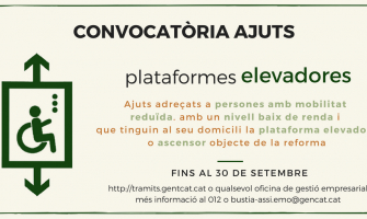 Els ajuts es poden demanar fins al 30 de setembre