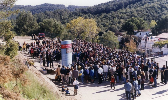 Vista de l'acte inaugural del poblat ibèric de Ca n'Oliver