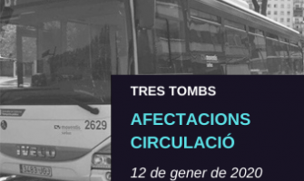 Imatge afectacions circulació Tres Tombs