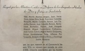 Document amb el nom de les persones executades a Cerdanyola durant la Guerra Civil