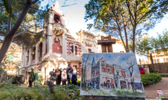 Quadre pintat durant les portes obertes al jardí Can Llopis