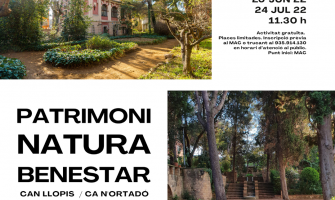 Cartell de difusió de les visites guiades a Can Llopis i Ca n'Ortadó