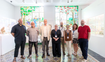El regidor de Cultura, tècnics municipals del museu d'art i especialistes del congrés